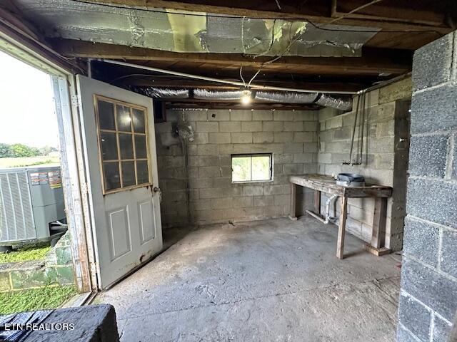 view of basement