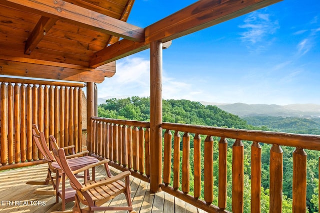 exterior space with a mountain view