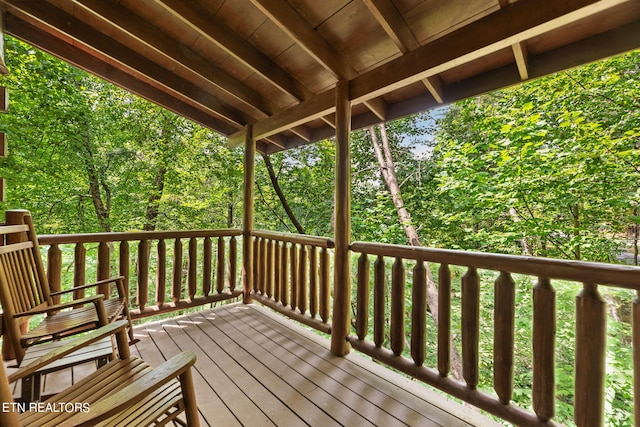 view of wooden terrace