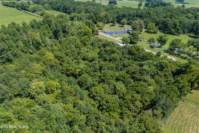 aerial view with a rural view