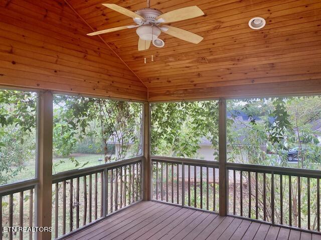 deck featuring ceiling fan