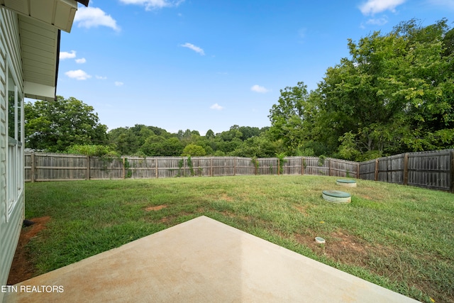 view of yard with a patio