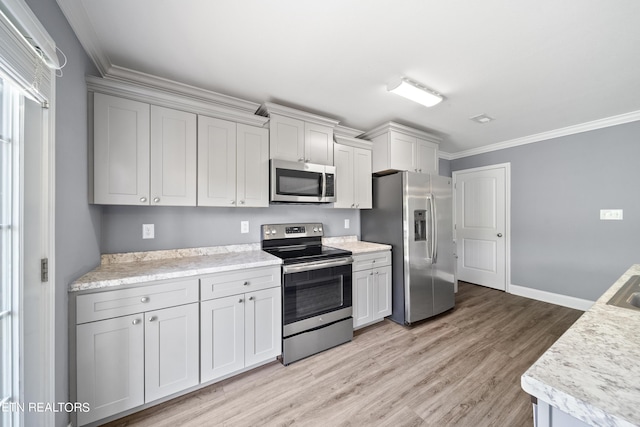 1505 Griffitts Blvd, Maryville, TN 37803 - kitchen featuring light countertops, crown molding, and appliances with stainless steel finishes