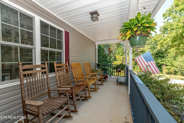 view of patio with covered porch