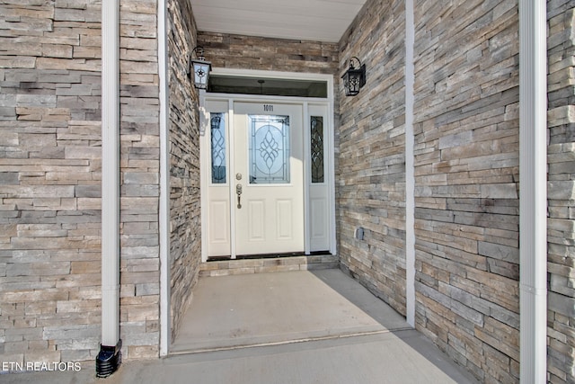 view of doorway to property