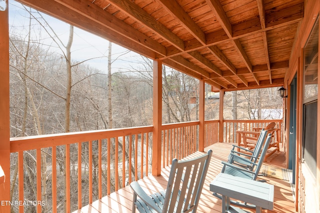 view of wooden terrace