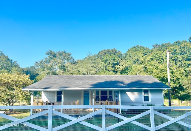 exterior space with covered porch