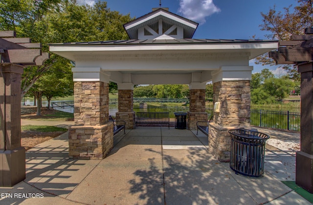 view of patio / terrace with a gazebo