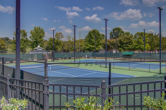 view of tennis court