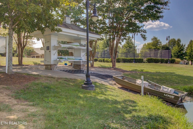 view of yard featuring a gazebo