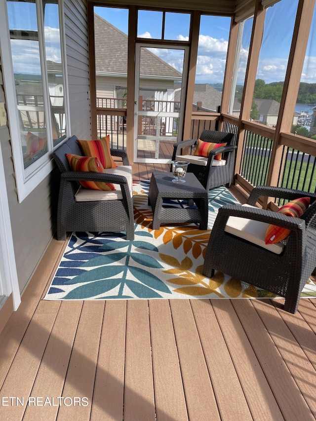 view of sunroom