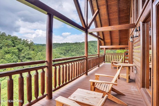 view of wooden terrace