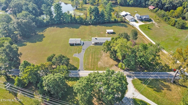 drone / aerial view featuring a rural view