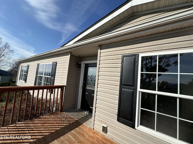 view of wooden deck