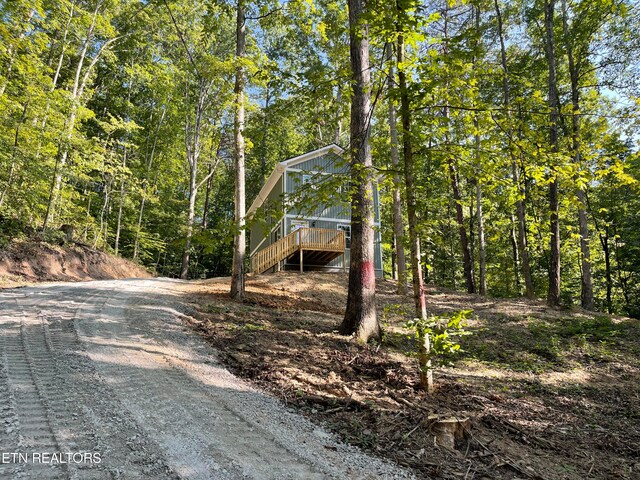 exterior space with a wooden deck