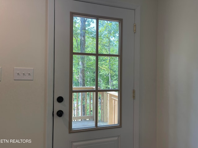 view of doorway to outside