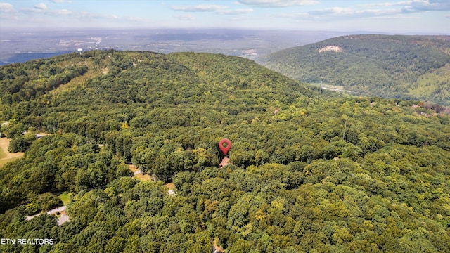 aerial view featuring a mountain view