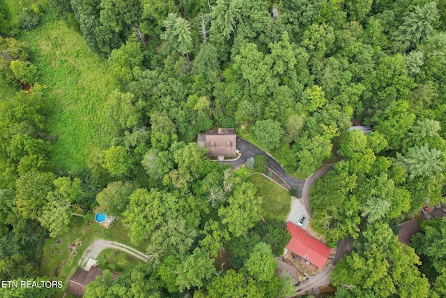 3138 Cool Creek Rd, Sevierville, TN 37862 - birds eye view of property featuring a forest view