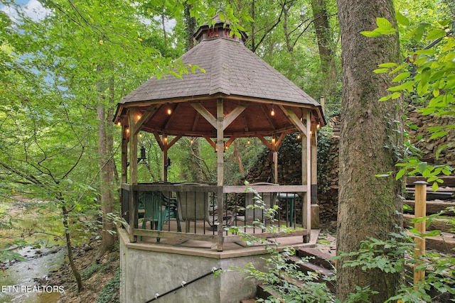 3138 Cool Creek Rd, Sevierville, TN 37862 - exterior space featuring a gazebo and a forest view