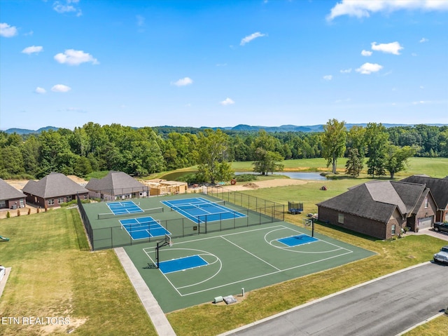 view of sport court with tennis court