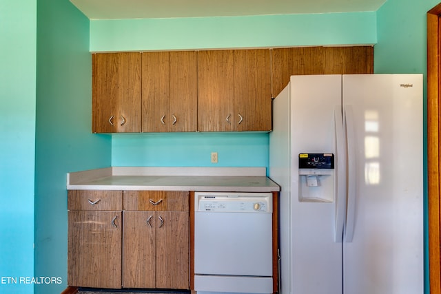 kitchen with white appliances