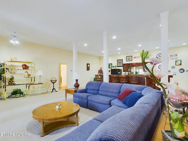 view of carpeted living room