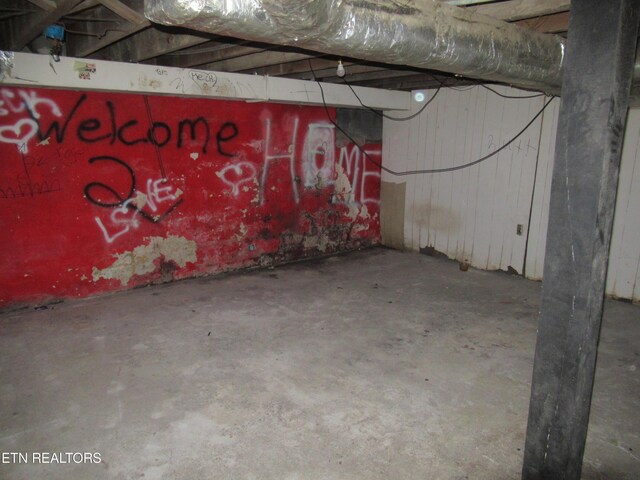 view of basement