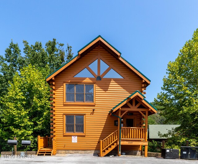 view of front of home with a porch