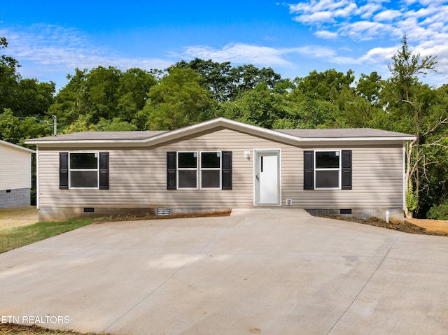 manufactured / mobile home with crawl space