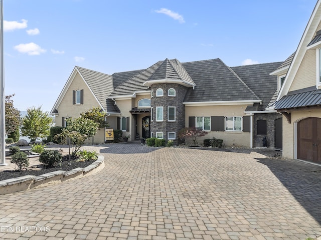 view of french country home