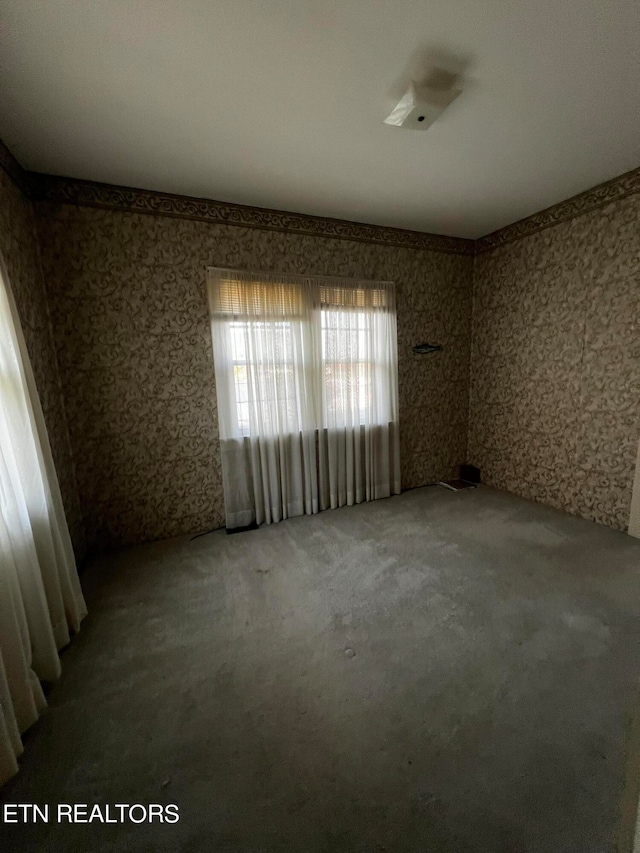 view of carpeted empty room