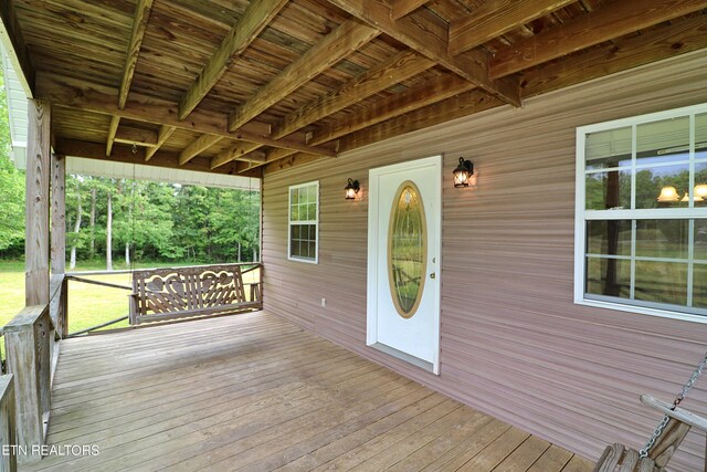 view of wooden deck