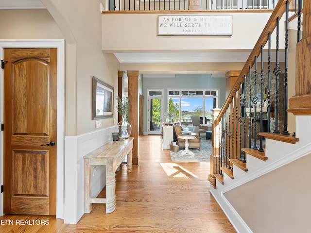 entryway featuring light hardwood / wood-style flooring