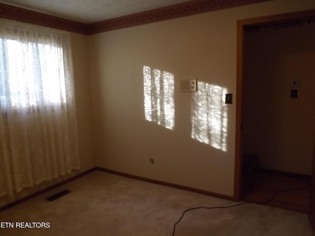 view of carpeted empty room