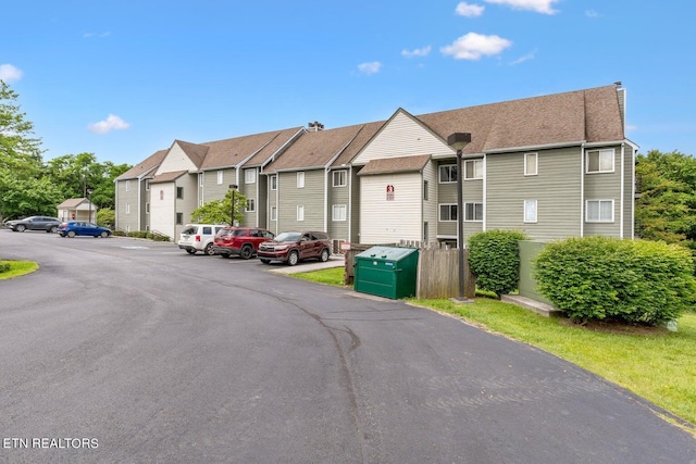 view of road featuring a residential view