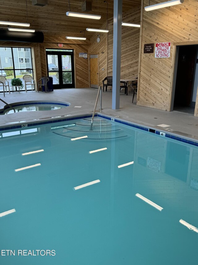 view of pool featuring an indoor in ground hot tub