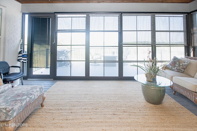 living room featuring hardwood / wood-style flooring