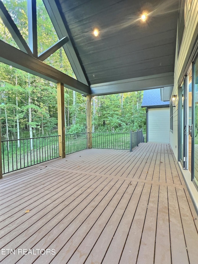 view of wooden terrace