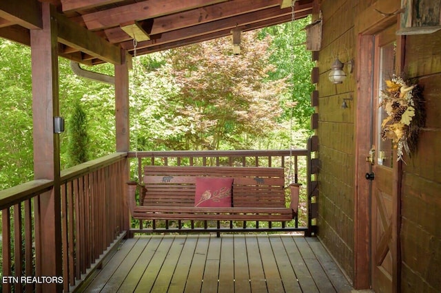 view of wooden deck