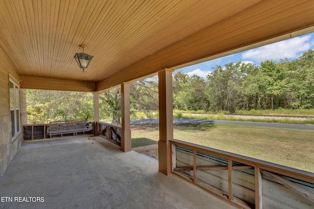 view of patio with a porch