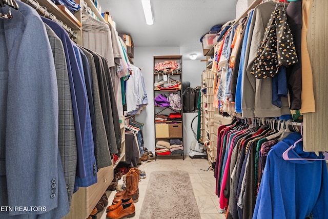 view of walk in closet