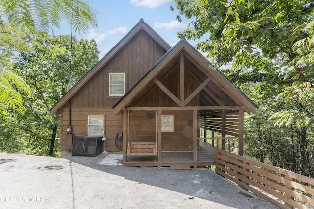 view of front of house with central AC