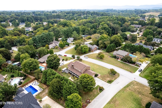 bird's eye view featuring a residential view