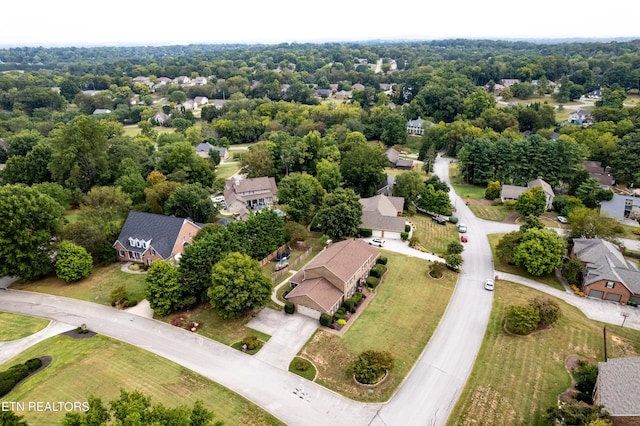 drone / aerial view with a residential view