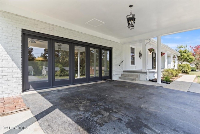 view of patio featuring covered porch