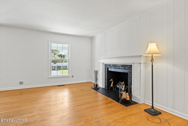 living room featuring light wood-type flooring