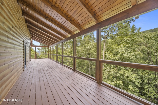 view of wooden terrace