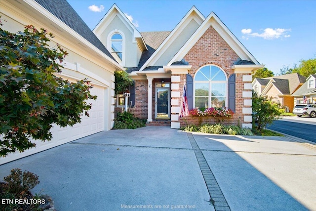 view of front of home featuring a garage