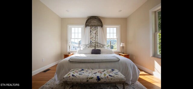 bedroom featuring hardwood / wood-style flooring