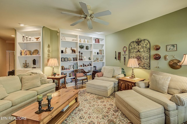 108 Waynoka Ln, Loudon, TN 37774 - living room featuring wood finished floors and ceiling fan